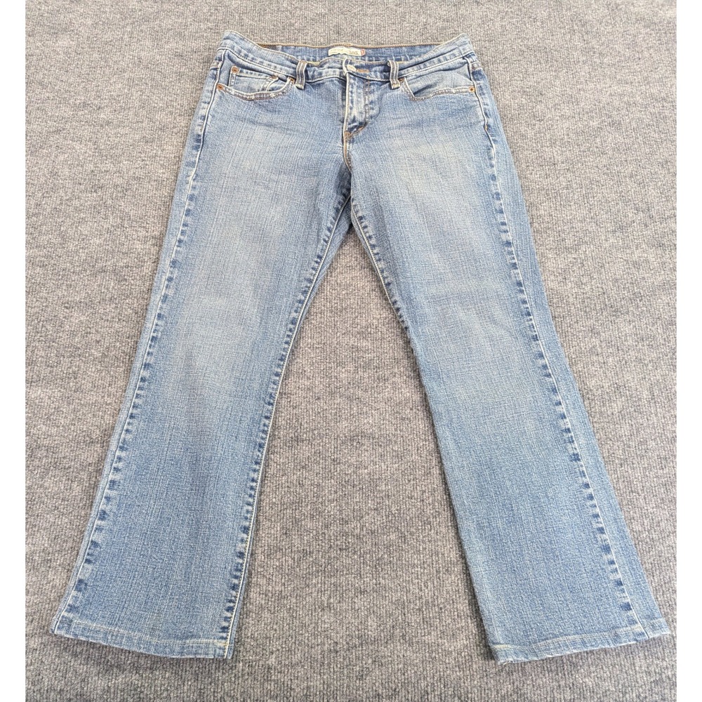 Levis 505 Straight Leg Jeans Womens 6S Medium Wash Blue Denim Stretch 155053486